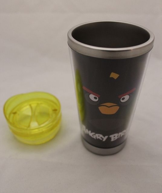   Rovio Angry Birds Sainless 12 Ounce Tumbler Travel Mug   BLACK