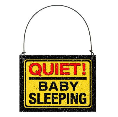 Quiet BABY Sleeping Door Hanger Small Sign Buy3FreeShip  