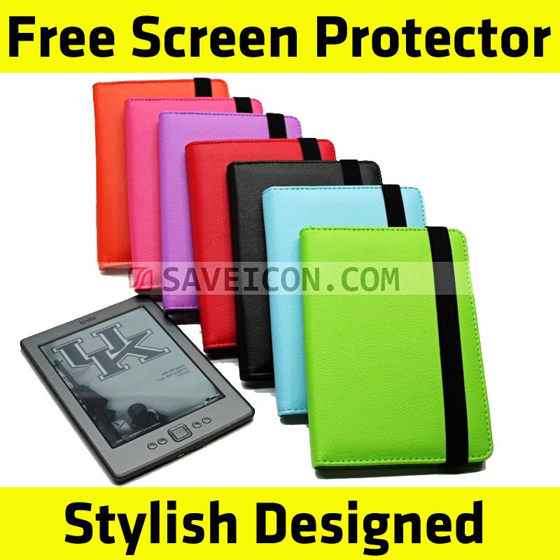 Premium Leather Pouch Case Cover for  Kindle 4 4th Generation 