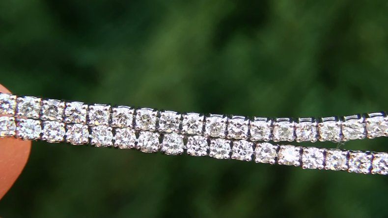   Rainbow Multi Color Sapphire Diamond Vintage Necklace 14k Gold  