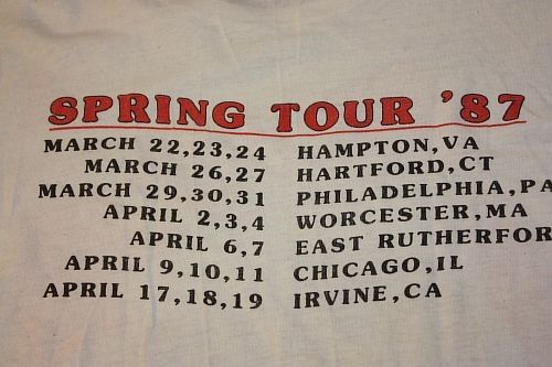 vtg 80s 1987 spring tour GRATEFUL DEAD concert t shirt  