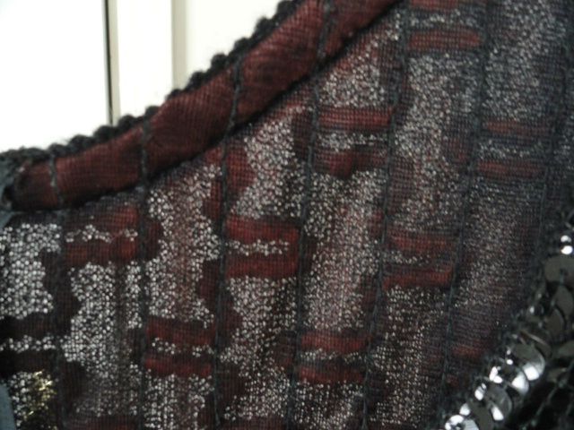 Vintage Lee Jordan New York Black Dress Sequin On Knit ILDWU Made 
