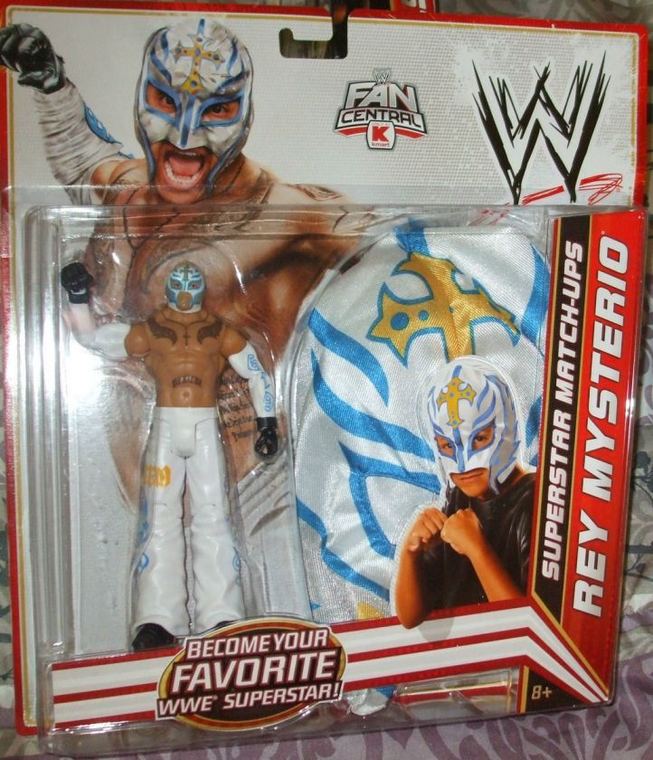 2012 MATTEL WWE REY MYSTERIO WITH FIGURE AND YOUNG CHILD ADULT WHITE 