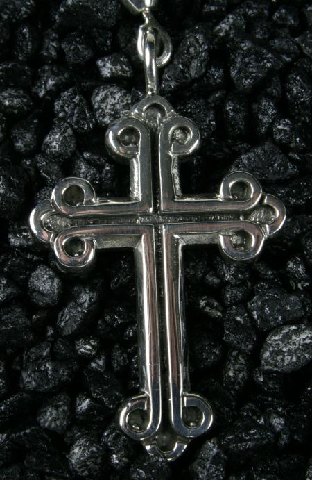 King Baby Studio SKULL and Cross on mb chain Rosary 925  