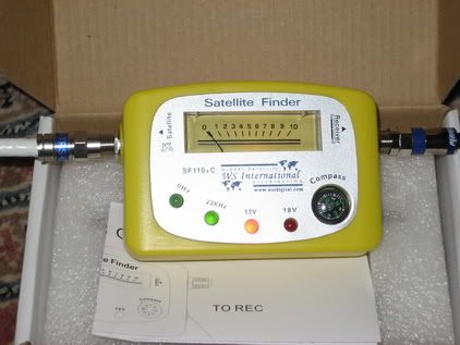 Satellite Finder Signal Meter W Compass Dish LNBF HDTV  