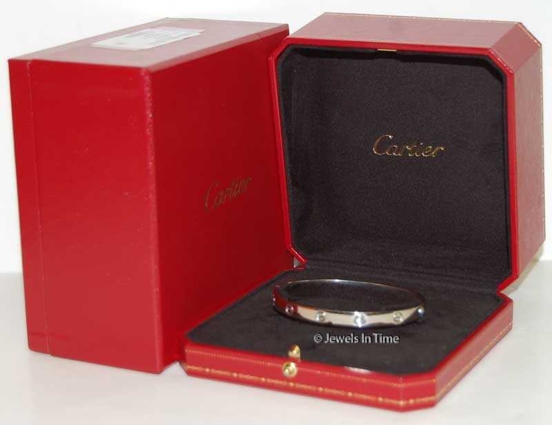 Cartier 18k White Gold Love Bracelet 20 + Box  