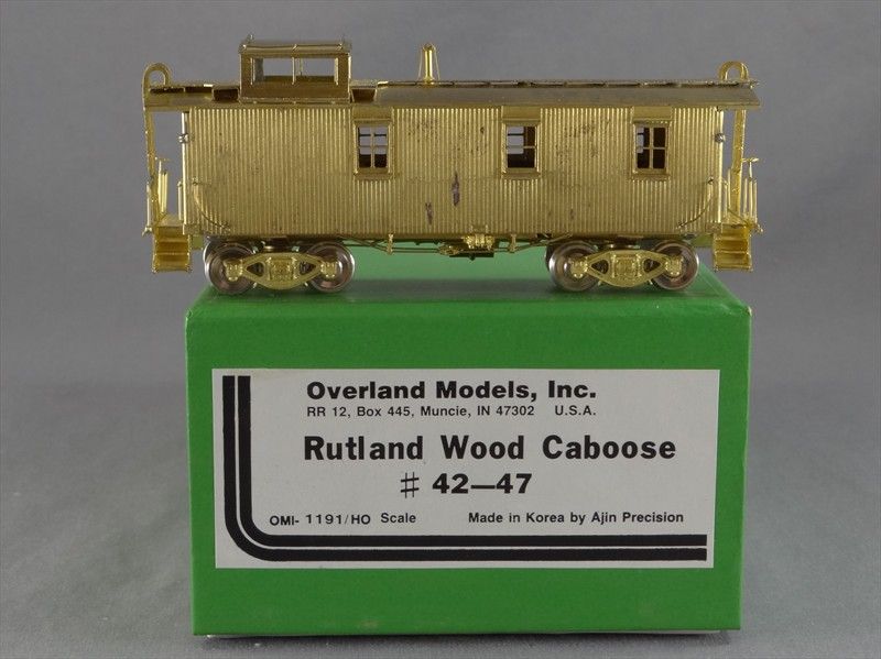 DTD   OMI 1191 OVERLAND RUTLAND WOOD CABOOSE #42 47   HO SCALE BRASS 