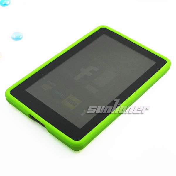 Green Silicone Case Skin Cover for  Kindle Fire 7 Tablet +LCD 