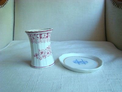 Vintage Pair Spanish VIGO Porcelain Pieces, Tiny Vase & Dish  