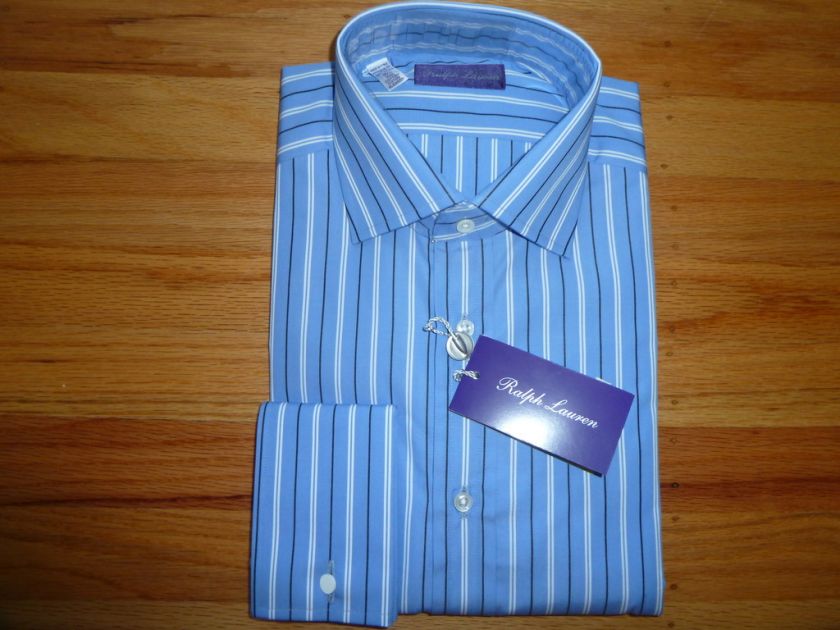 New Ralph Lauren Purple Label Blue Keaton Shirt 15  