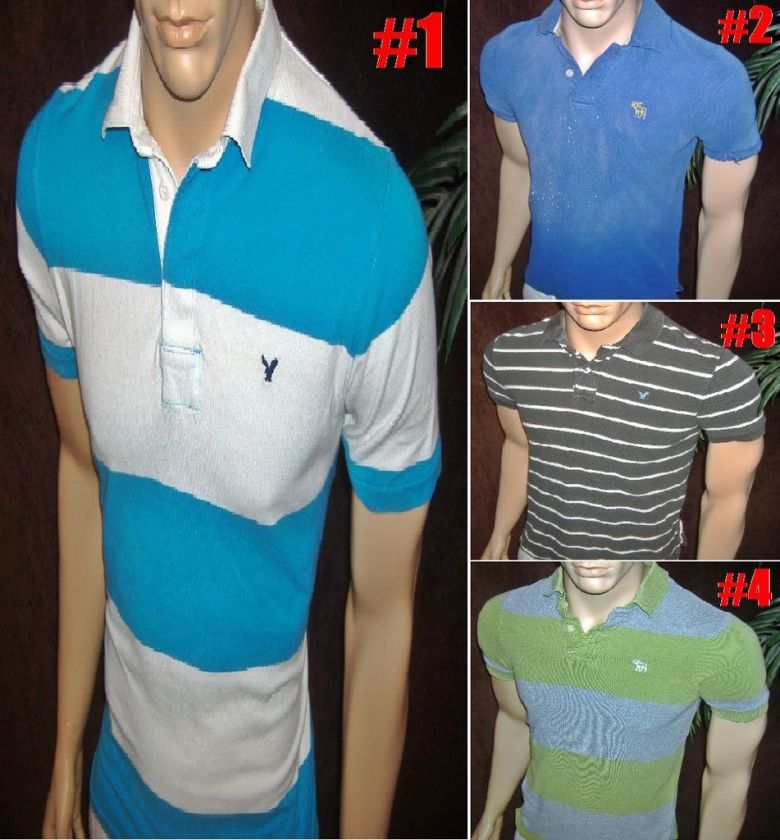 Mens Muscle Abercrombie A Eagle Casual POLO Shirt S A1  