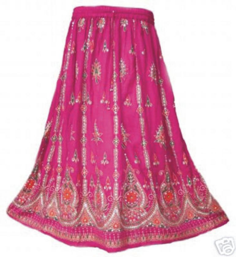 Bohemian Hippie Hippy Tribal Peasant Sequin Skirt Boho Indian Gypsy 